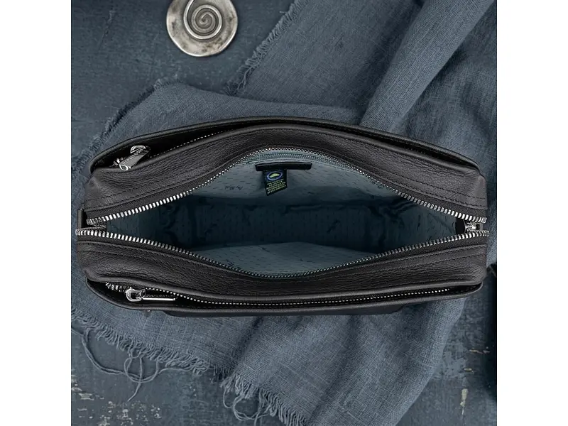 Чоловіча шкіряна сумка New Contatto 9058G-26 чорна 26×27×8 см TONY PEROTTI sum0029104 - фото 4