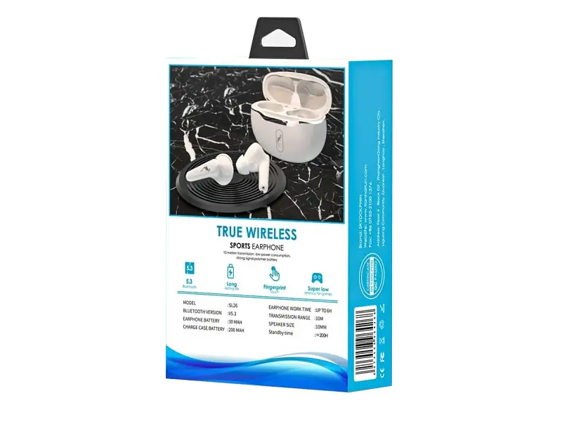 Навушники TWS SkyDolphin SL26 White (SDBTE-000189) - фото 3