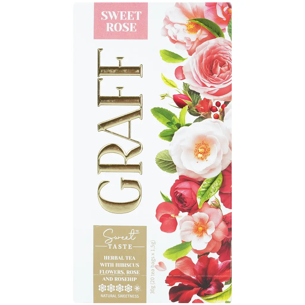 Чай трав’яний Graff Солодка роза/Sweet Rose з квітів гібіскуса, троянди та шипшини 20 шт. x 1.5 г - фото 2