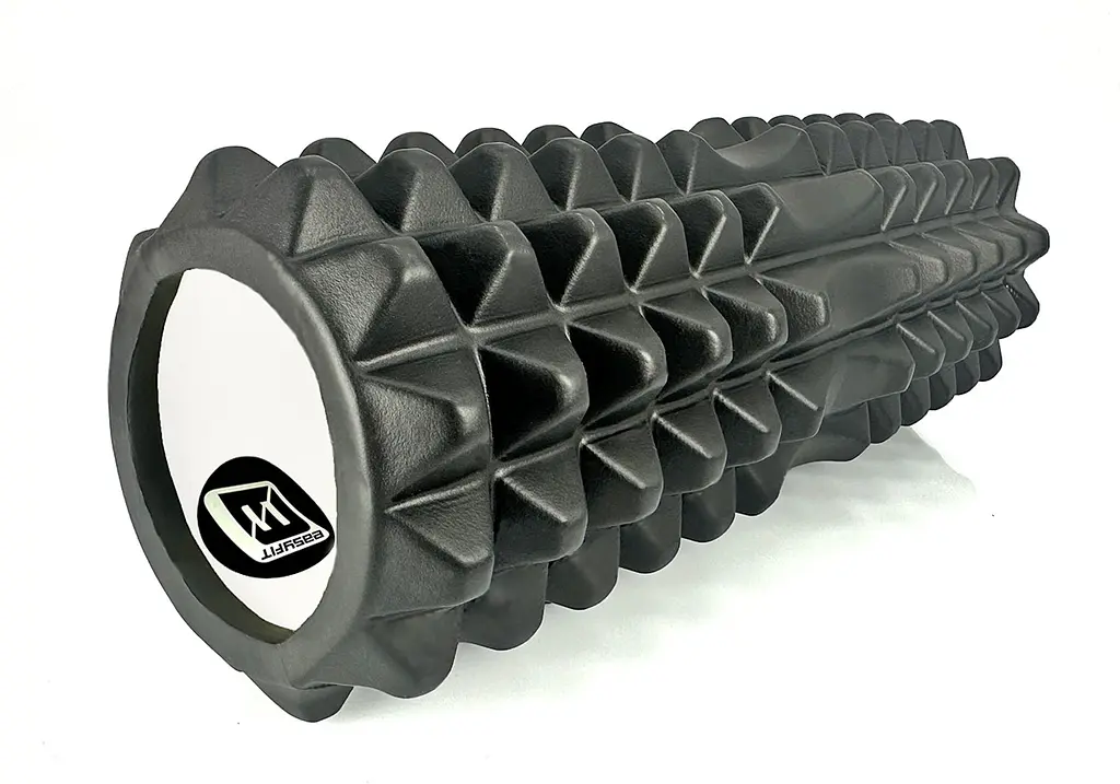 Масажний ролик EasyFit Grid Roller 33 см v.1.2 Чорний - фото 3