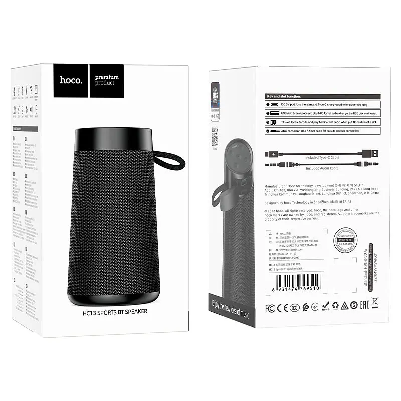 Портативна акустика Hoco Portable Speaker HC13 Sport Black [769510] [75950] - фото 4