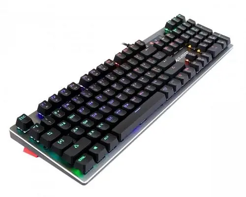 Клавіатура Bloody B760, Grey, USB, оптомеханічна (перемикачі LK Light Strike), LED підсвічування, 104 кнопки, 1.8 м - фото 2