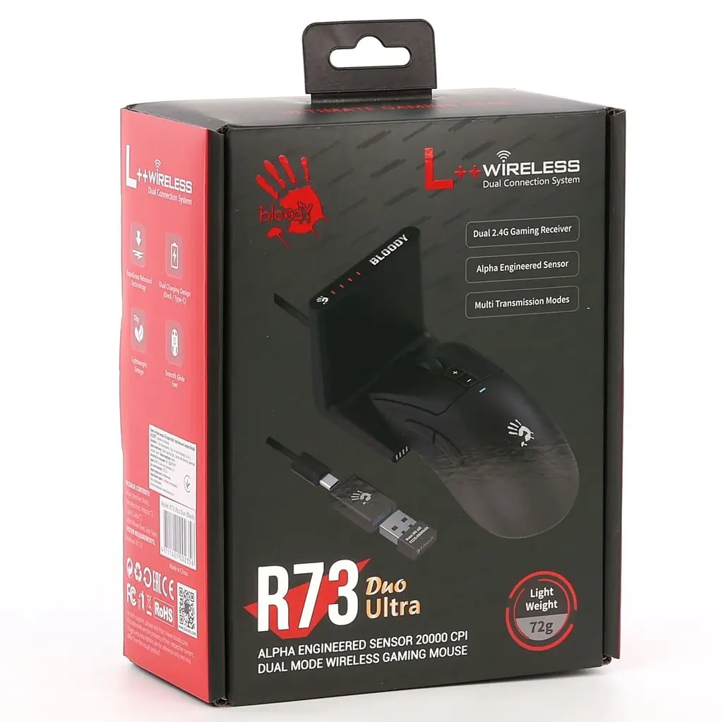 Мышь Bloody A4Tech R73 Ultra Duo Black (R73 Ultra Duo (Black)) - фото 13