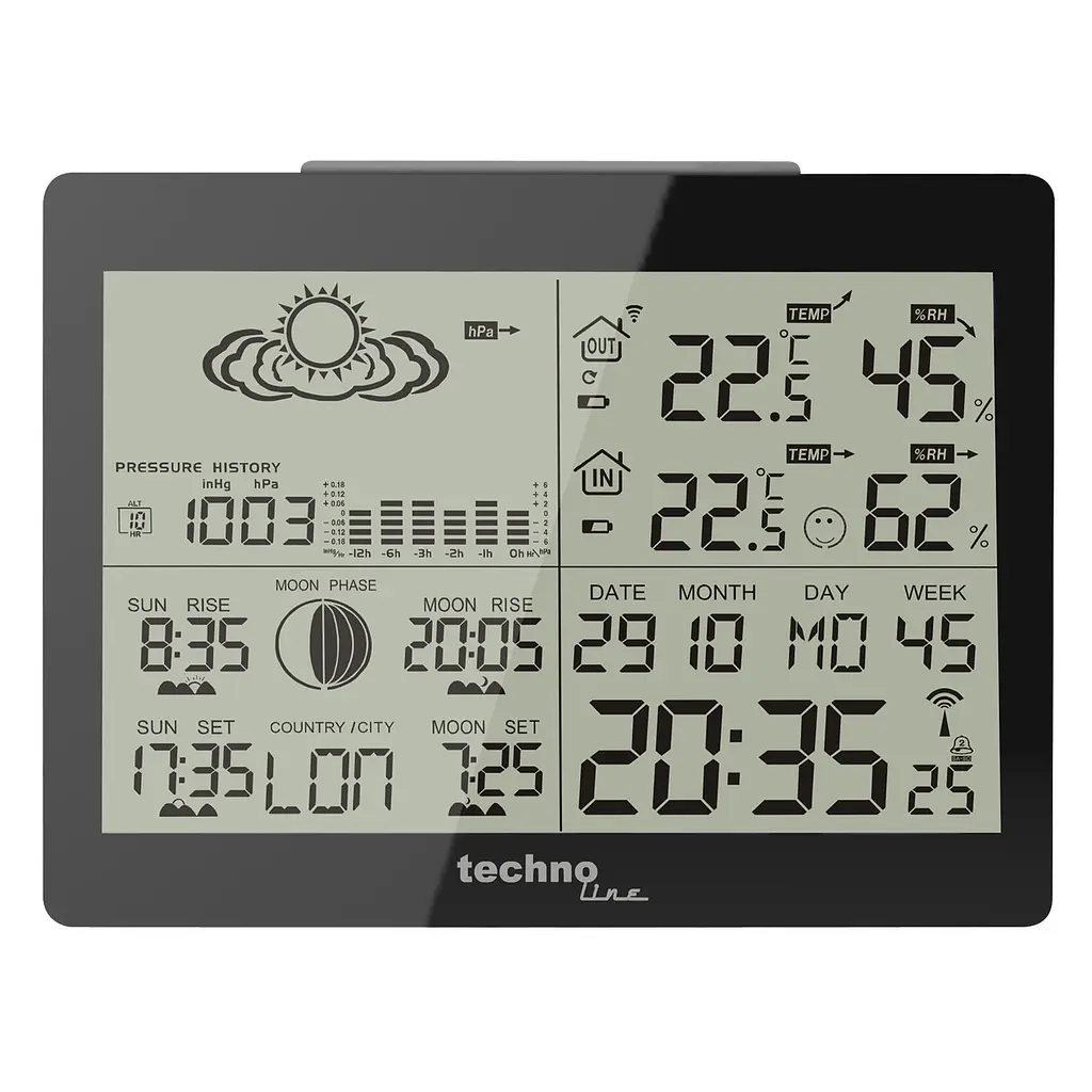 Метеостанція Technoline WS6760 Black (WS6760), Чорний - фото 4