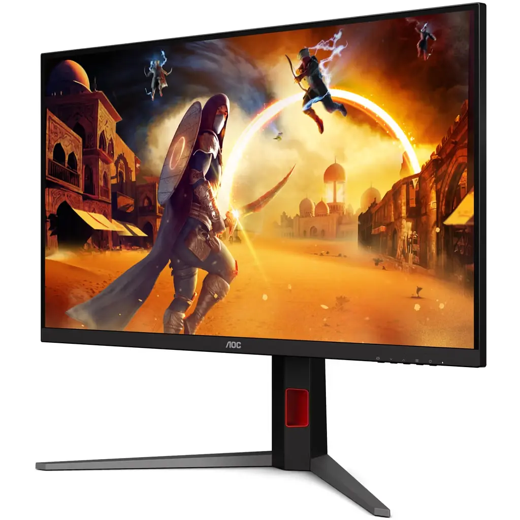 TFT 31.5" AOC U32G4U, Fast IPS, 160Гц, 2xHDMI, DP, USB-hub, HAS, Pivot, чорно-червоний - фото 3