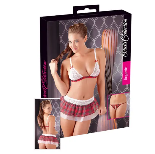 Комплект белья 2260034 Bra & Skirt Plaid, S Cottelli 513222600343021 89821 - фото 2