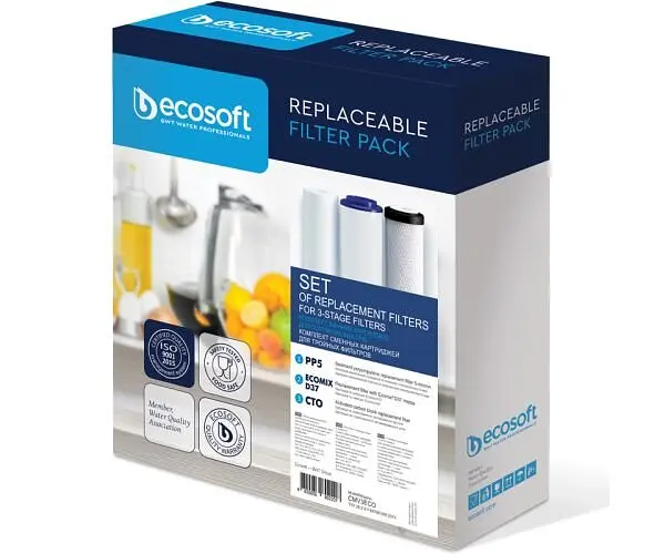 Ecosoft Replaceable Filter Pack, Екосфофт, Набір змінних картриджів для потрійних фільтрів - фото 2