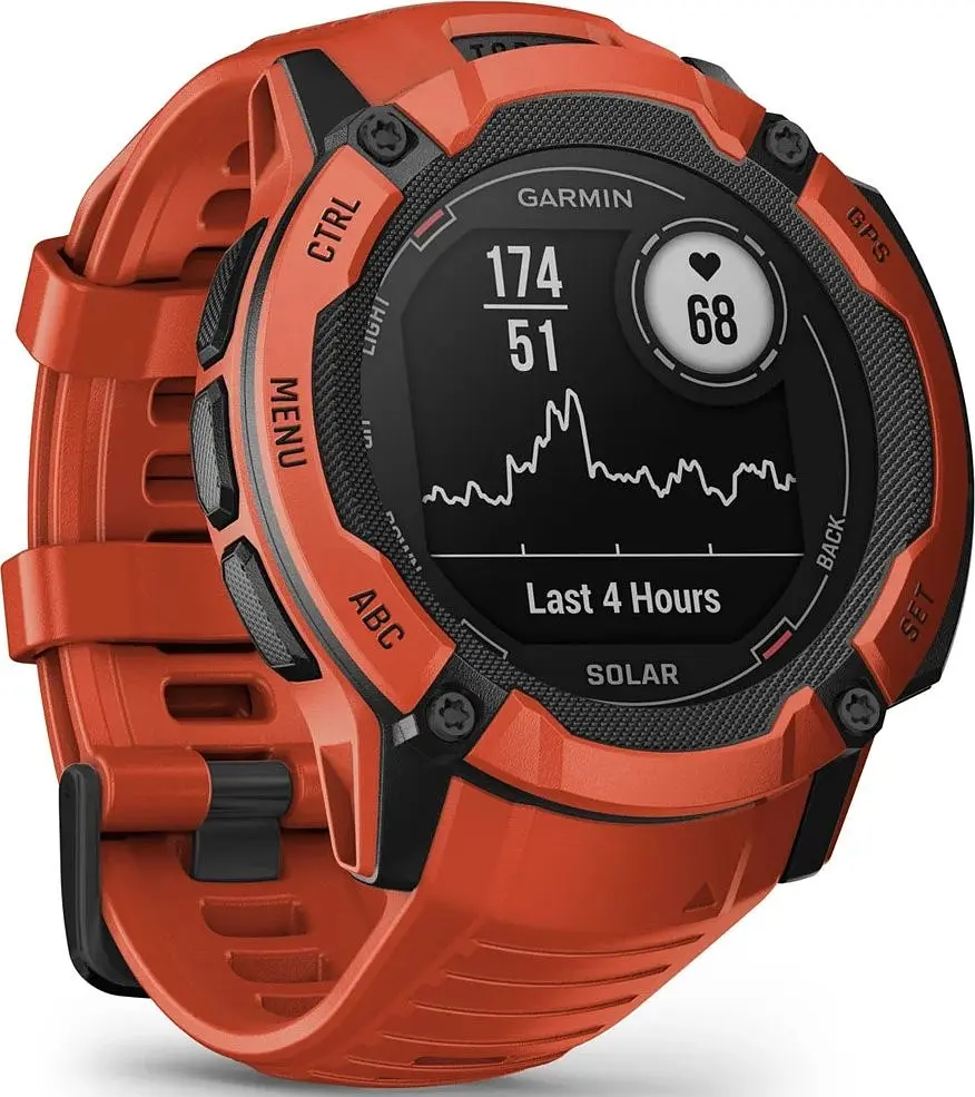 Смарт-годинник Garmin Instinct 2X Solar Flame Red (010-02805-11/01) - фото 5