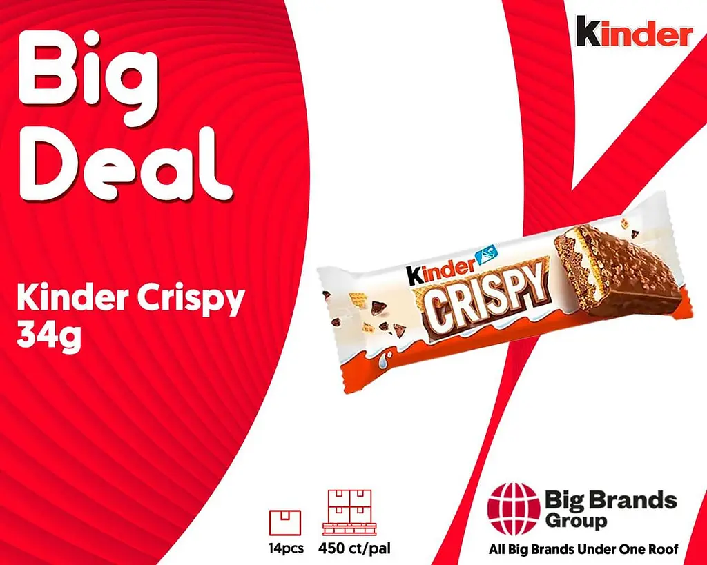 Шоколадні батончики Kinder Crispy 5 шт х 34 г - фото 5