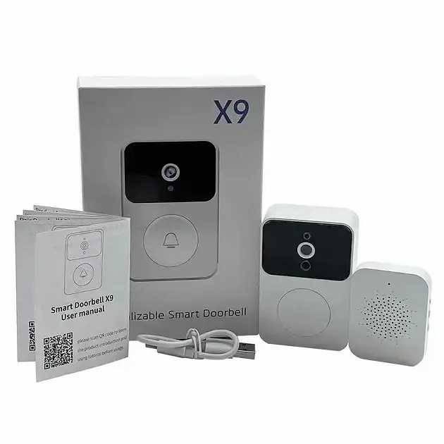 Бездротовий дверний WIFI дзвінок Doorbell X9 · Відеодомофон з Wi-Fi камерою та датчиком руху - фото 5