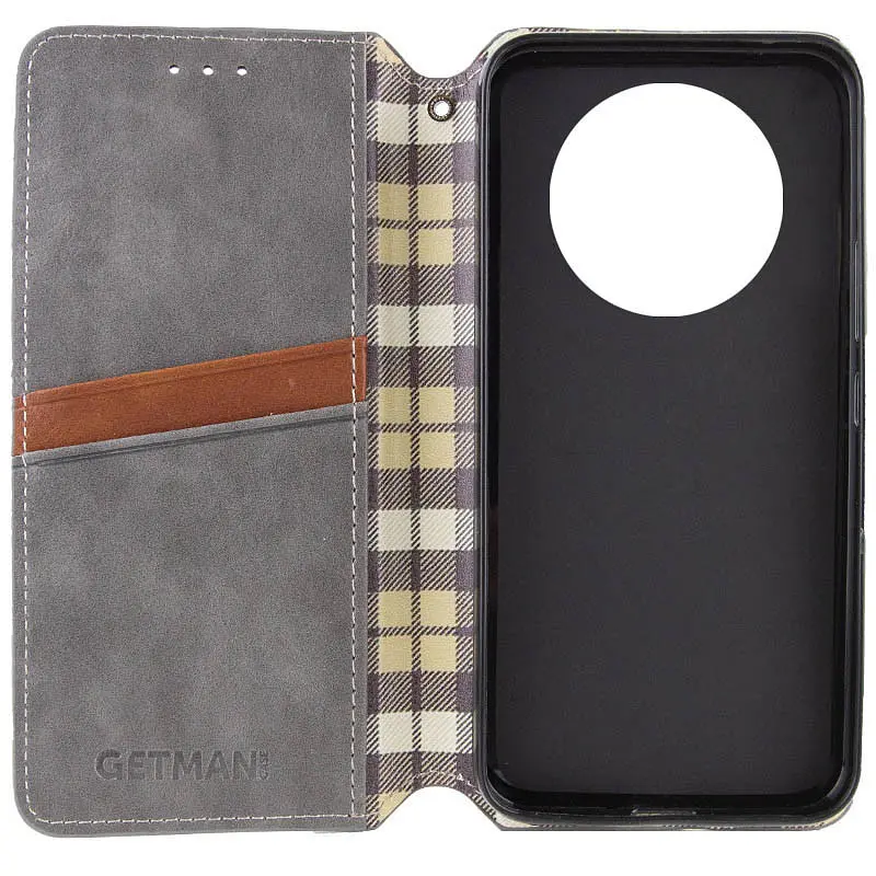 Шкіряний чохол-книжка GETMAN Cubic (PU) для Xiaomi Redmi 14C / Poco C75 Сірий - фото 2