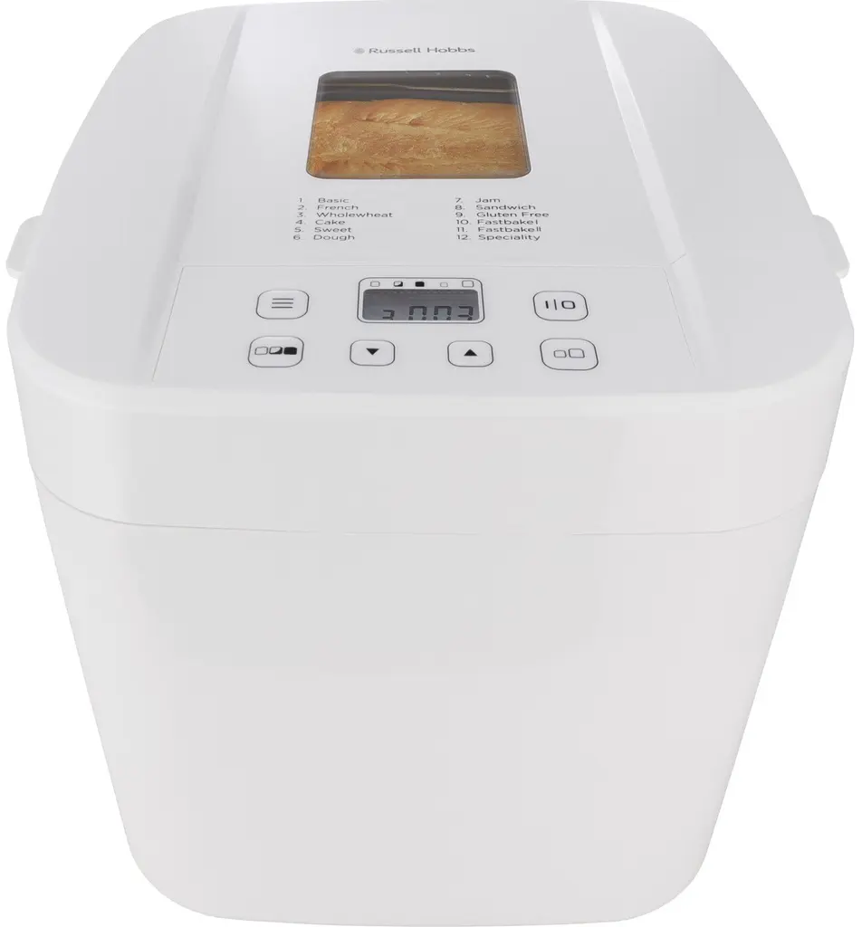 Russell Hobbs Хлебопечка 600Вт программ-12 максиальный вес -1 кг форма-прямоугольник пластик белый - фото 2
