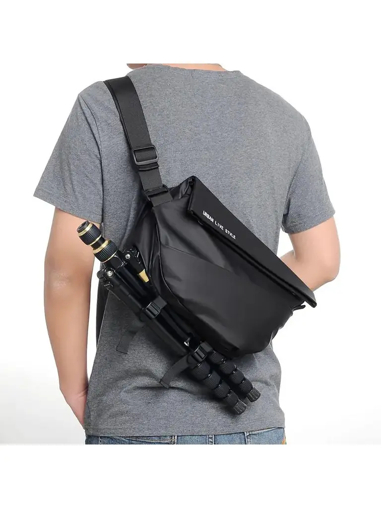 Сумка-слінг 29 x 13 x 19 см Weatro Чорна ssch-kit-0014 (ssch-kit-0014) - фото 9