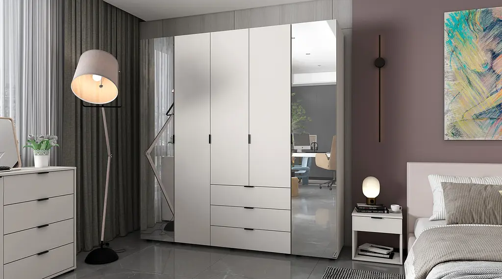 Шафа для одягу Doros Гелар Кашемір 2ДСП/Дзеркало 116.5х49.5х203.4 (80737655) - фото 4