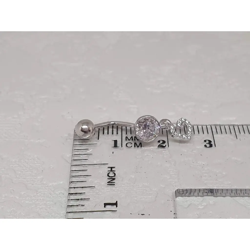 Серебряная серьга для пирсинга пупка Umax. 7034U - фото 4