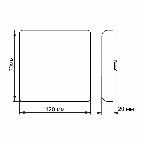 LED светильник безрамный квадратный VIDEX 15W 4100K - фото 3