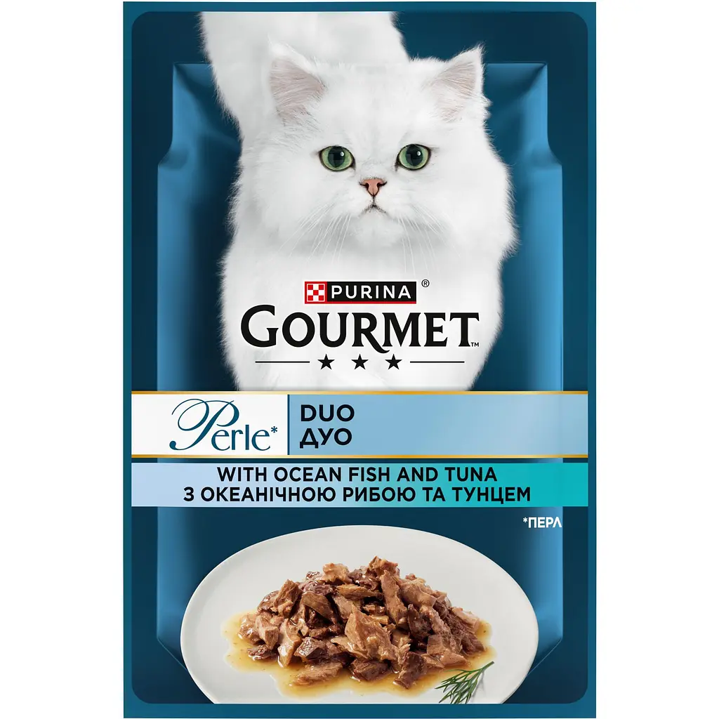 Набір вологого корму для котів Gourmet Perle Duo в асортименті 8 шт. + Gourmet Perle Duo в асортименті 4 шт. 1.02 кг (12 шт. х 85 г) - фото 11