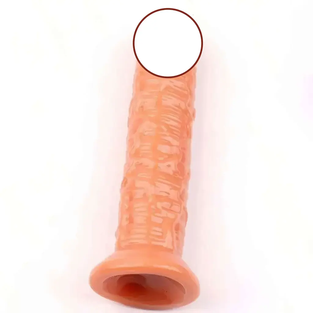 Фаллоімітатор реалістичний на присосці L 18х3,9 см Бежевий - фото 2