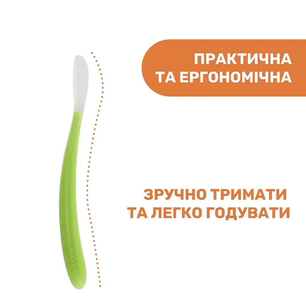 Ложка силиконовая Chicco, 6м+,1 шт., зеленый (06828.51) - фото 7