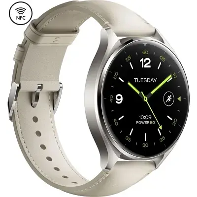 Смарт-часы Xiaomi Watch 2 Titan BHR9306GL Gray Case White Leather Strap (1093970) - фото 3