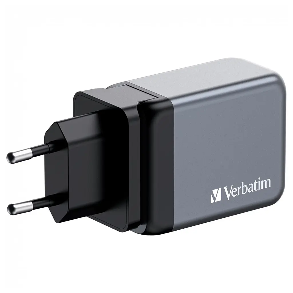 Зарядний пристрій Verbatim GaN 65 W 3 ports (2xUSB-C-65 W /USB-A -3.0) (32201) - фото 2