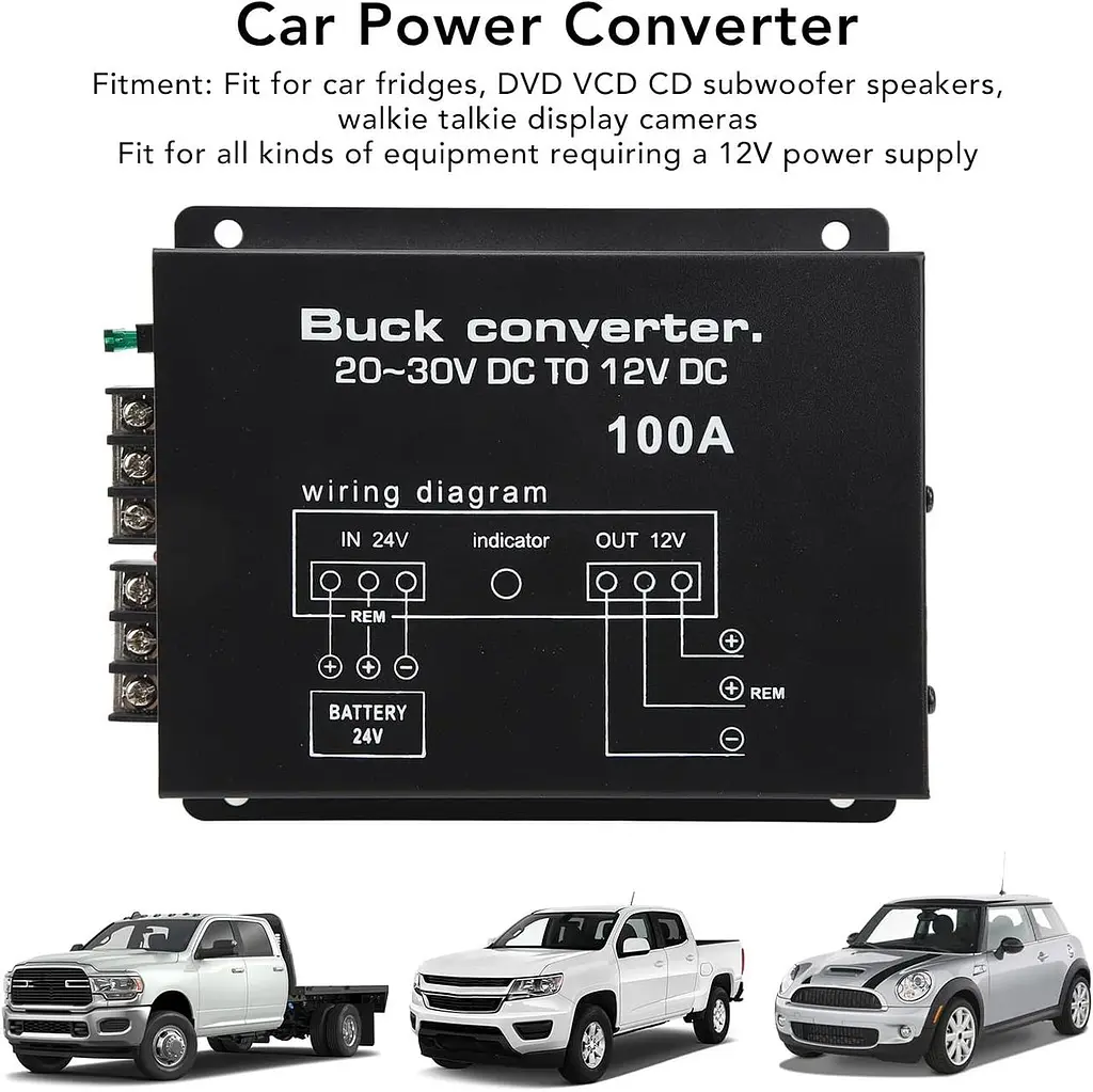 Преобразователь напряжения автомобильный DC24-12 100A - фото 9