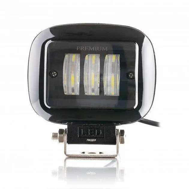 Фари додаткові LED 45W (15W x 3) 10-30V 120x100x60 mm / Ближній (Крилення знизу) 88BC Синій обід (4 219) - фото 2