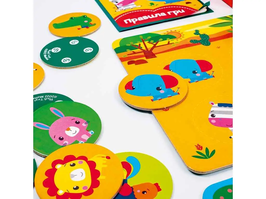 Гра настільна VLADI TOYS Fisher Price. Лото. Вивчаємо тваринок VT2910-01(укр) - фото 4