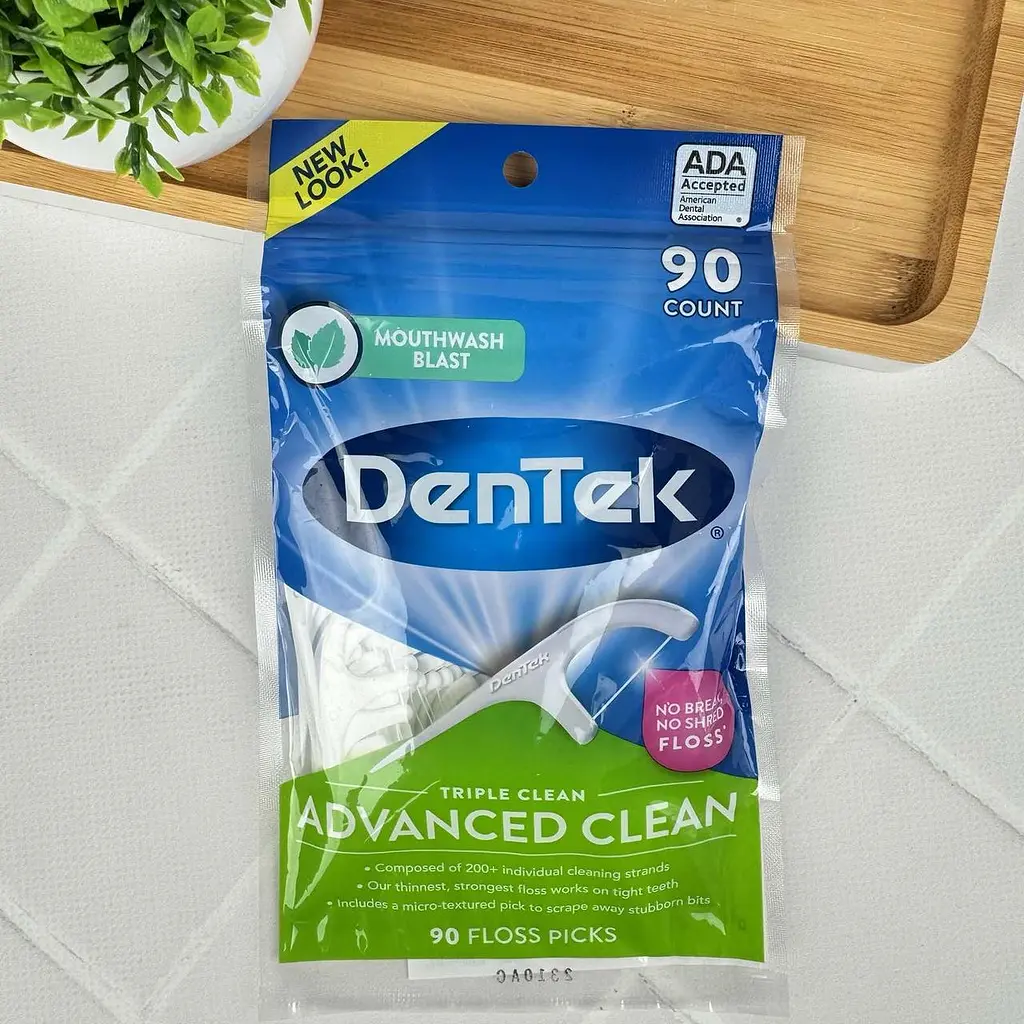 Флос-зубочистки DenTek Advanced Clean потрійне очищення 90 шт