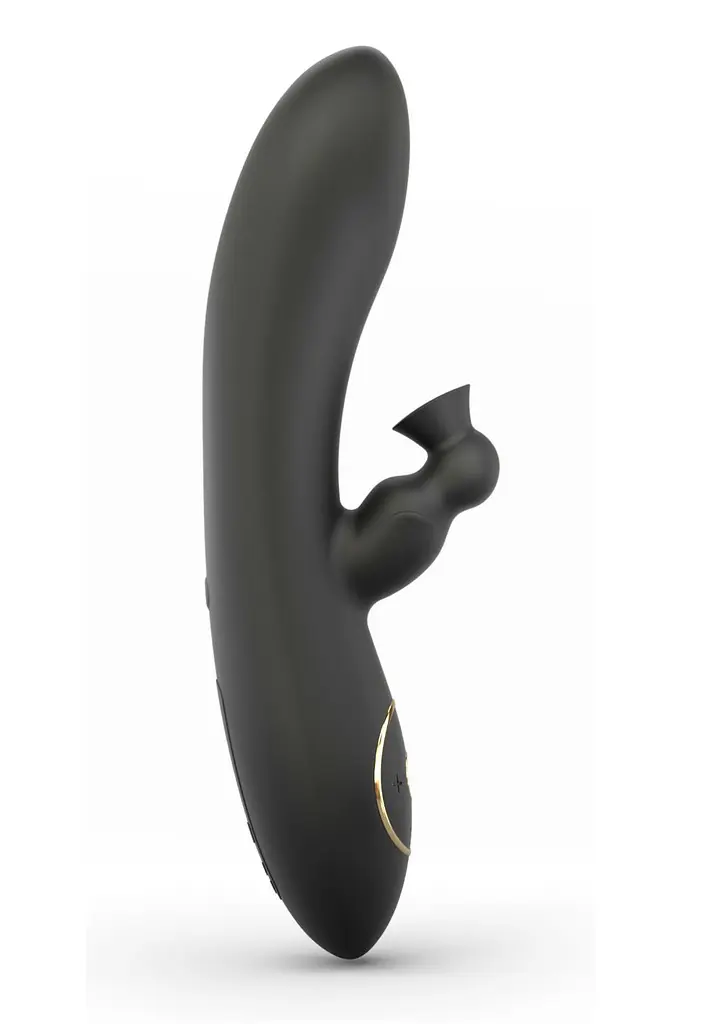 Вібратор-кролик Dorcel Divine Rabbit Вакуумний, 20.5х3.5 см чорний