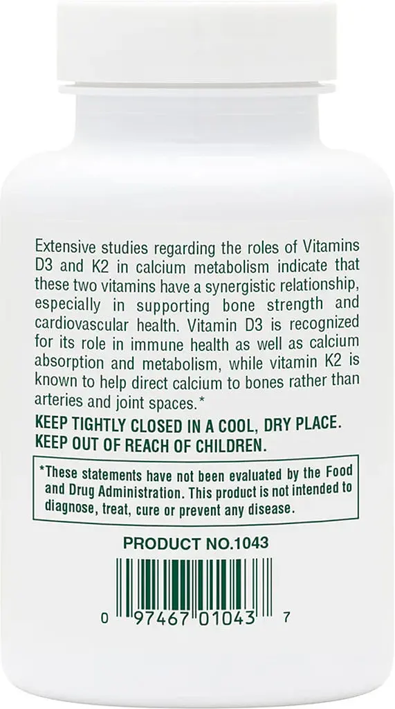 Витамины и минералы Natures Plus Vitamins D3 + K2, 90 капсул - фото 3