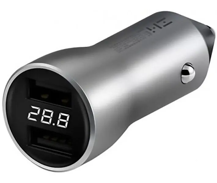 Автомобильное зарядное устройство для Zmi Car Charger with Display 18W серый - фото 2