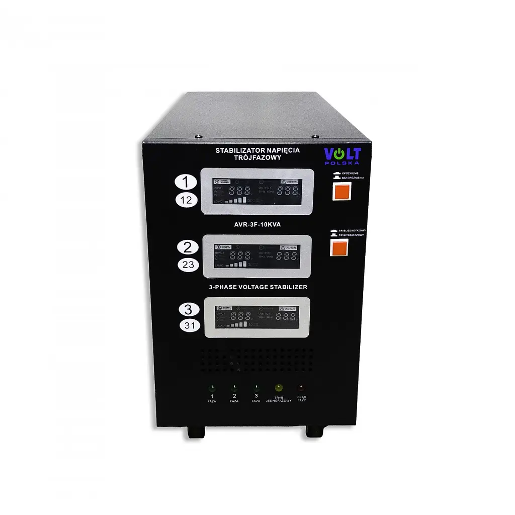 Стабілізатор напруги трифазний AVR Volt Polska 10000VA 3% 3F - фото 2