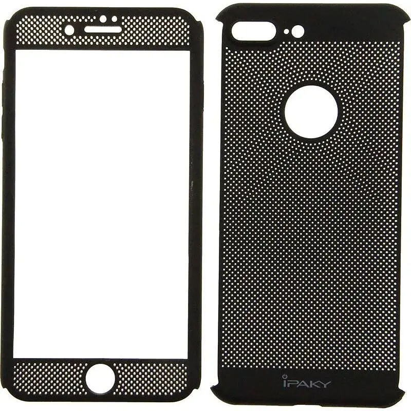 Чохол-накладка iPaky 360 Mesh PC Heat Dissipation cover case 3 in 1 iPhone 7 Plus Black - фото 5