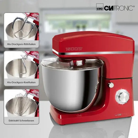 Планетарний міксер - тістоміс Clatronic KM 3765 Red 10 л - фото 5