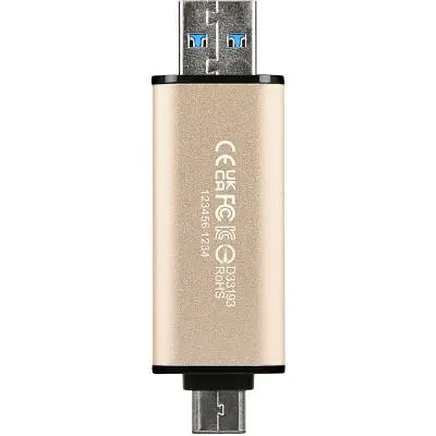 USB флеш накопичувач Transcend 128GB JetFlash 930 Gold-Black USB 3.2/Type-C (TS128GJF930C) - фото 7