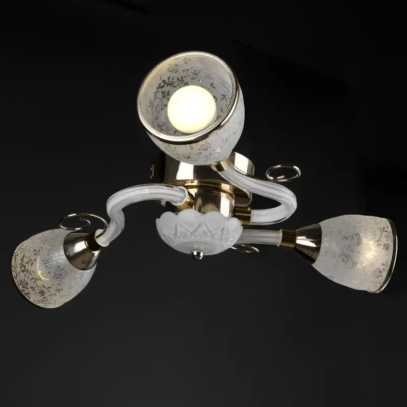 Люстра потолочная Brille с подсветкой LED E14 40W G (LK-511S/3) - фото 5