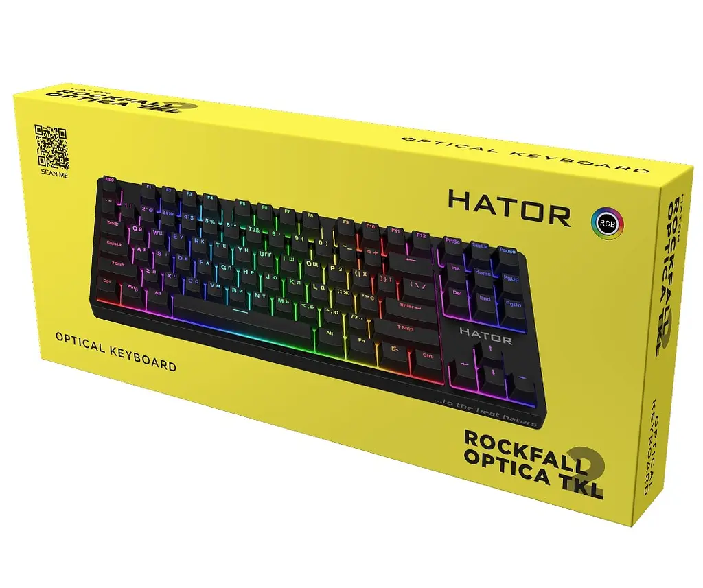 Клавіатура ігрова оптико-механічна HATOR HTK730 Rockfall 2 Kailh Optical Black rev2 - фото 6