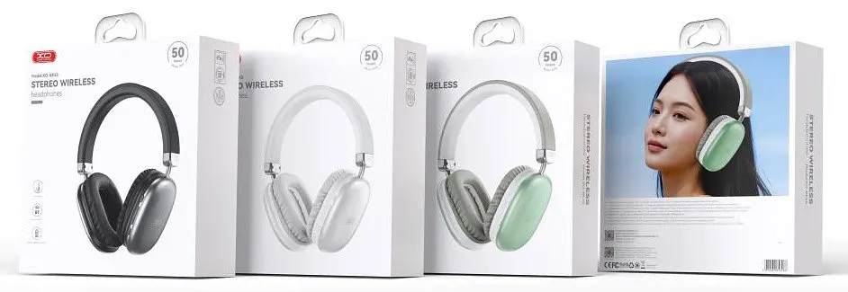 Безпровідні навушники XO BE45 Stereo Wireless Headphones Сріблястий - фото 3