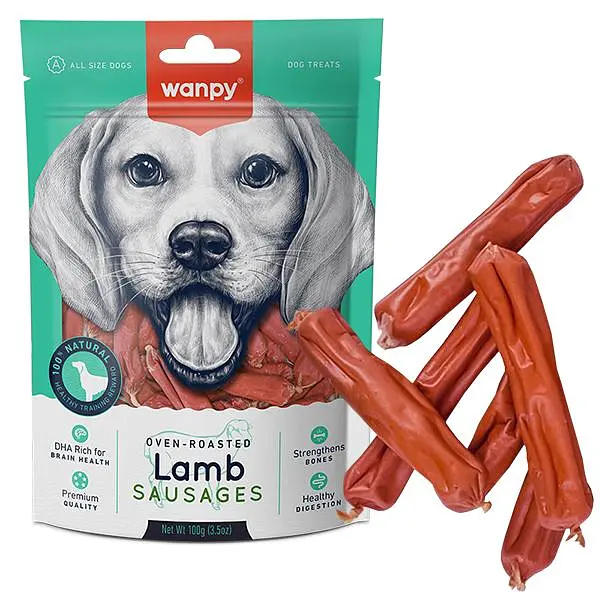 Wanpy Lamb Sausages ВАНПІ СОСИСКИ З ЯГНЯМ ласощі для собак, 100 г