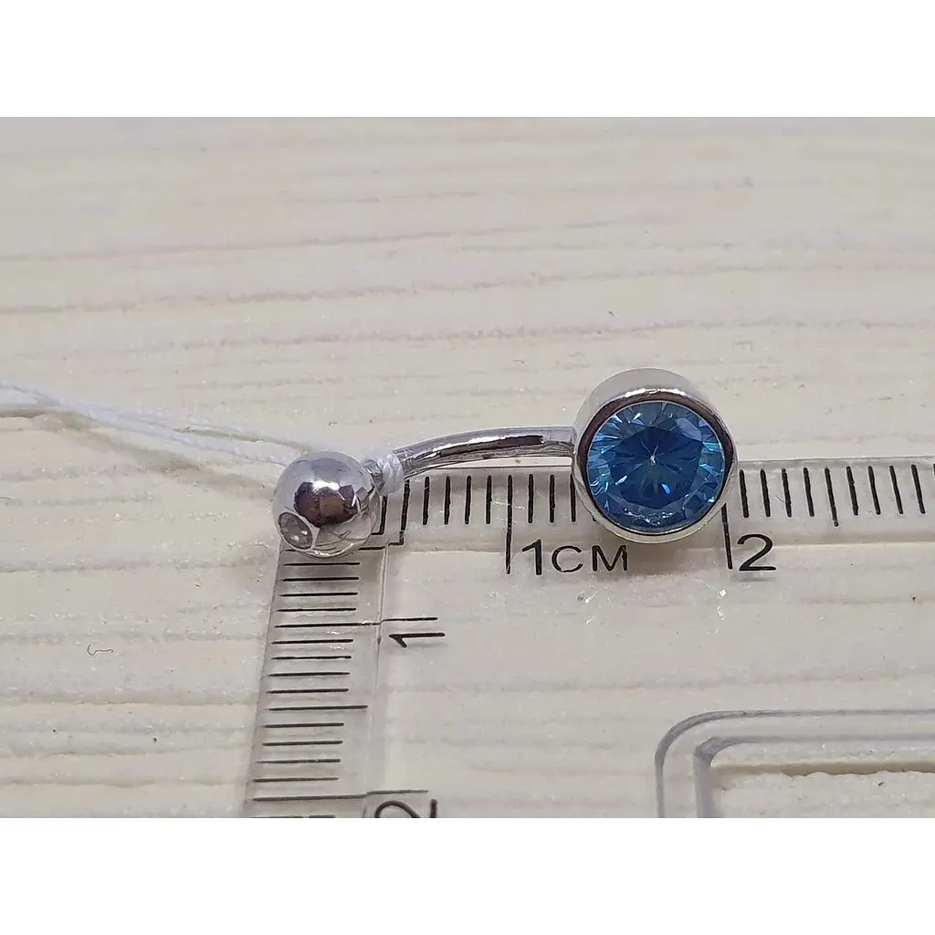 Серебряная серьга для пирсинга пупка Silvex 925. ПР2ФТ/030 - фото 4