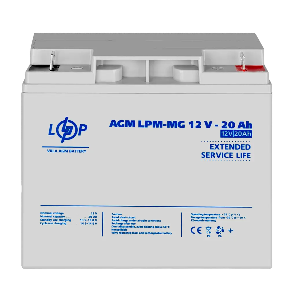 Акумулятор мультигелевий LPM-MG 12V - 20 Ah - фото 2