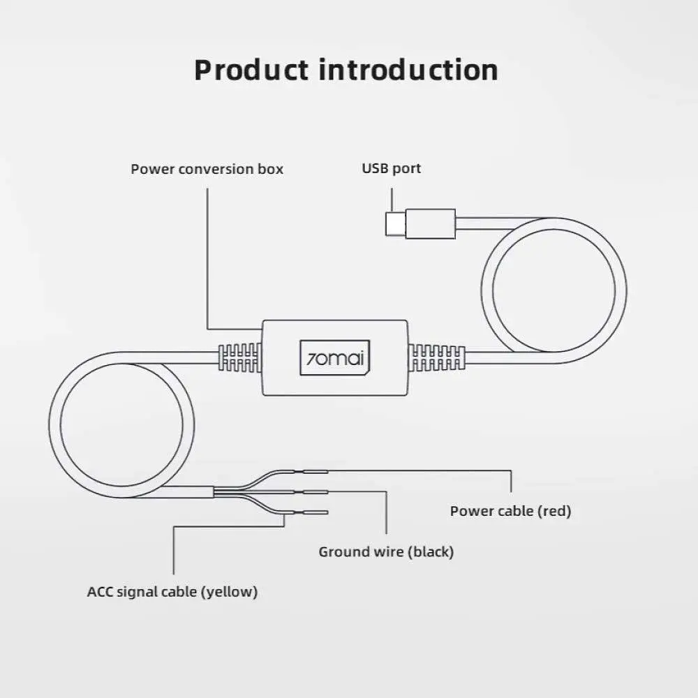 Кабель режиму паркування Xiaomi 70mai Hardware Kit Type-C (Midrive UP03) - фото 3
