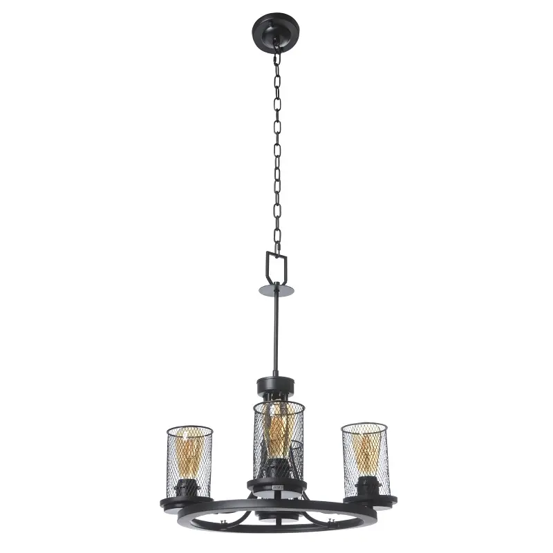 Люстра Brille лофт подвесная свеча E27 60W BK (BL-391S/4) - фото 6