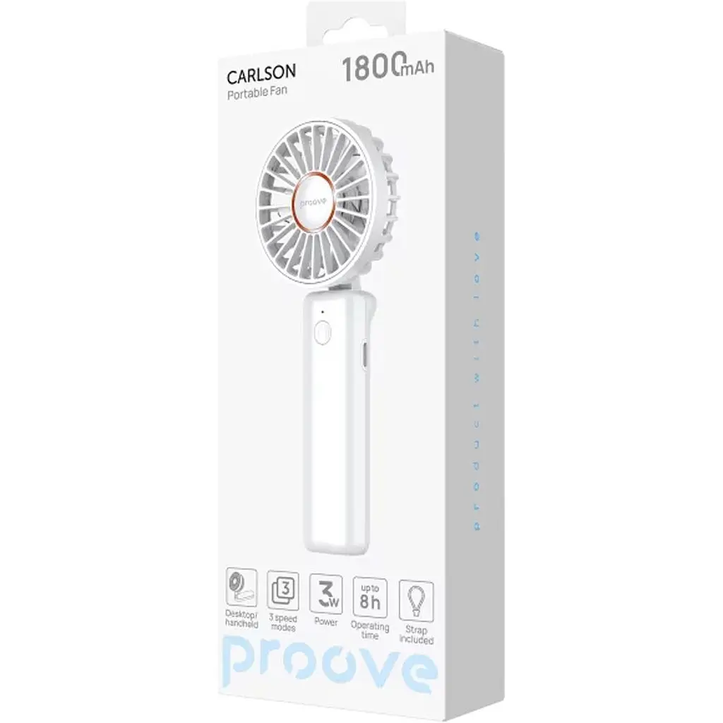 Портативний вентилятор Proove Carlson White (PFCN03002002) [167196] - фото 4