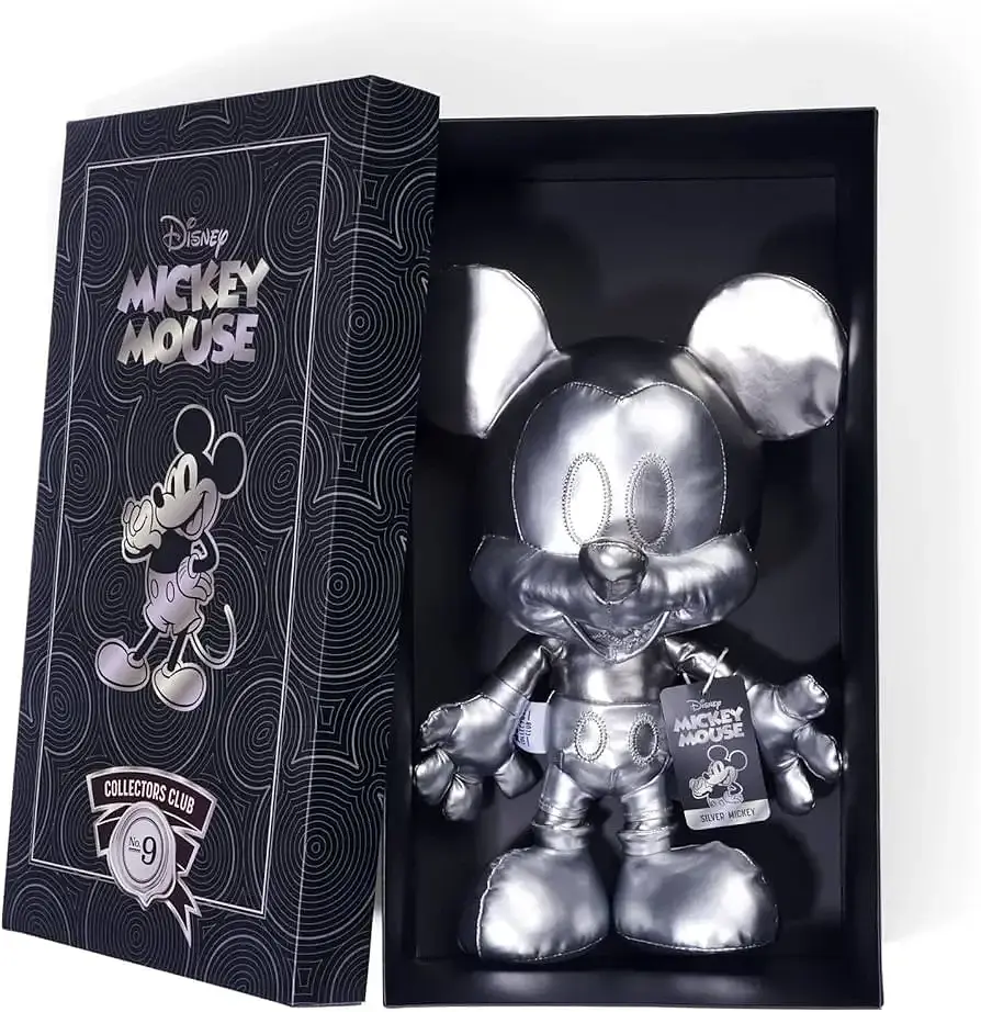 Колекційна м'яка іграшка Міккі Маус Disney Mickey Mouse Simba Collectors Club №9 Silver Edition 30 см срібляста (SKU-260)