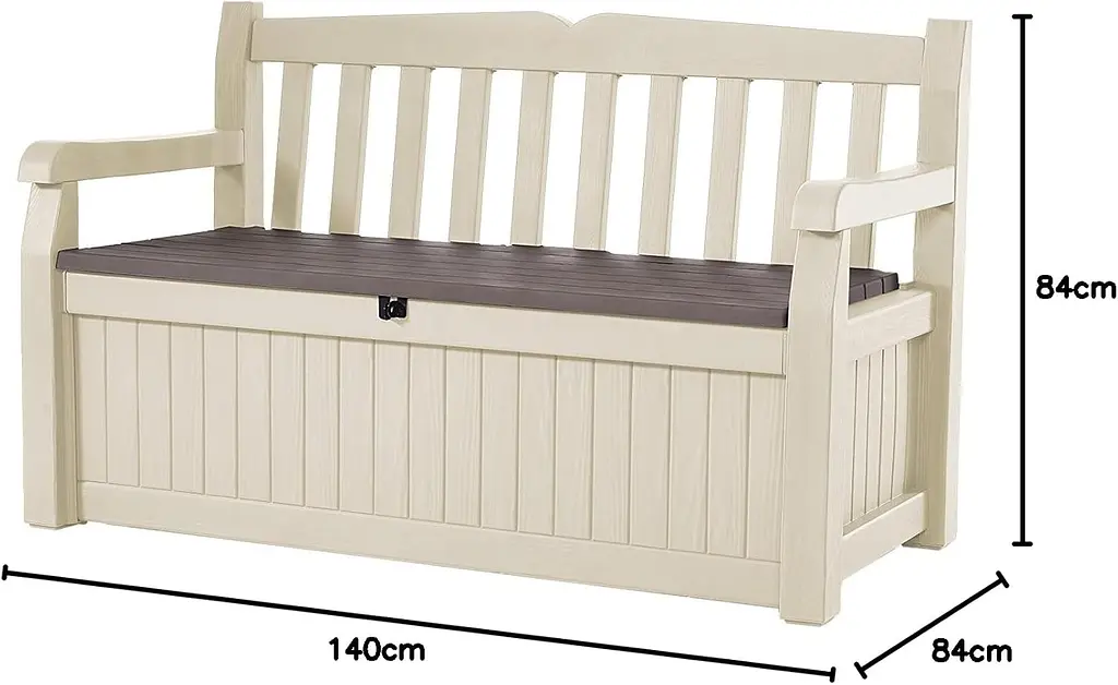 Лавка-скриня Keter Eden Bench бежево-коричневий 265 л - фото 3