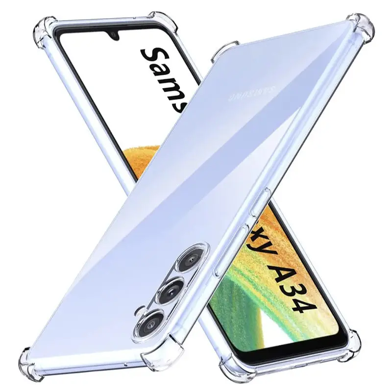 TPU чохол GETMAN Ease logo посилені кути Full Camera для Samsung Galaxy M14 5G Безбарвний (прозорий) - фото 2