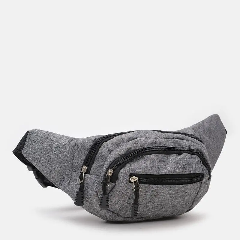 Поясна сумка бананка CV1MY1950-gray 28х14х8 см Сірий - фото 3