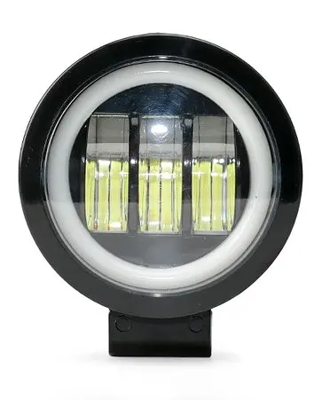 Світлодіодна додаткова LED фара 90х60 mm / Лінза з ДХО / 30W / 10Wх3 / 10-30V / 3500LM / 1 шт. - фото 5